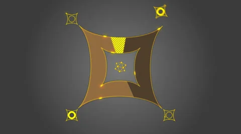 Abstract symmetrical vector diamond shape Stock Footage 24233886