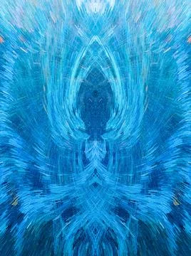 Abstract Symphony: Vibrant Brush Strokes, Extruded Cubes, Contemporary Canv.. Illustrazione stock