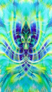 Abstract Symphony: Vibrant Brush Strokes, Extruded Cubes, Contemporary Canv.. Stock Illustration