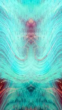 Abstract Symphony: Vibrant Brush Strokes, Extruded Cubes, Contemporary Canv.. Stock Illustration