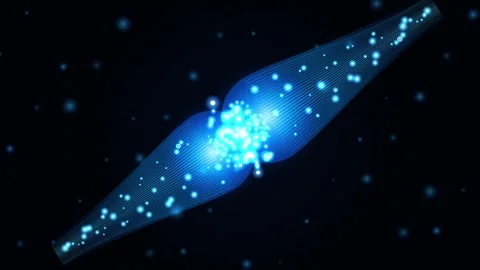 Abstract synaptic gap transmission showing neural signaling in a digital en.. Vidéo 347718227