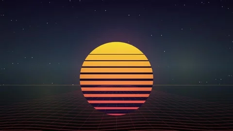 Abstract Synthetic Sunset Gradient Background Motion Graphics Stock Footage 345520882