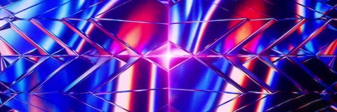 Abstract Synthwave Crystal Motion Background Stock Footage 340946489