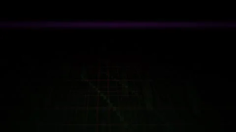 Abstract Synthwave Neon Grid Horizon Motion Background Stock-Footage 343690314