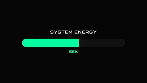 Abstract system energy text reveal on dark backdrop for technology concepts 動画素材 336805992