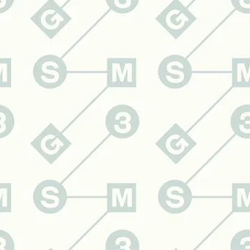 Abstract system typography coded seamless pattern Illustrazione stock