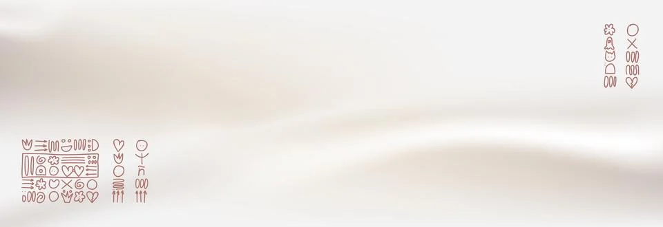 Abstract tan gradient with scribbles graphic. Elegant pearl wave and luxury 库存插图