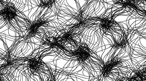 Abstract tangled line texture for expressive artistic work. Stock Illustration