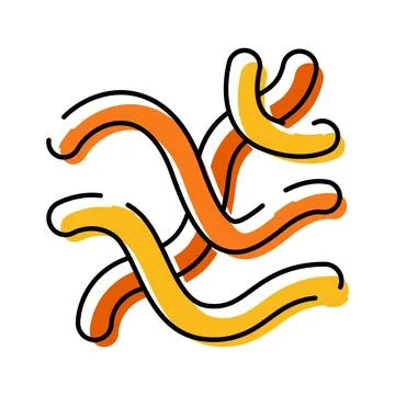 Abstract tangled lines forming a modern vibrant pattern 스톡 일러스트