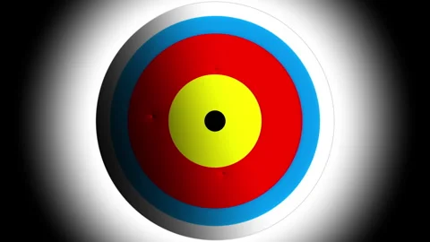 Abstract target animation features gunshot impacts bullet holes shooting athered Stock Footage 320554621