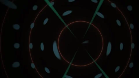 Abstract Target Design with Green Lines. Stock Footage 339991481