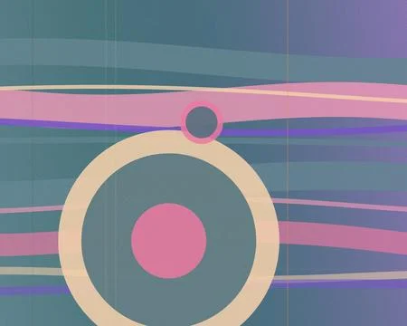 Abstract target icon with circular ring and dot sits centered over pastel b.. Ilustração Stock