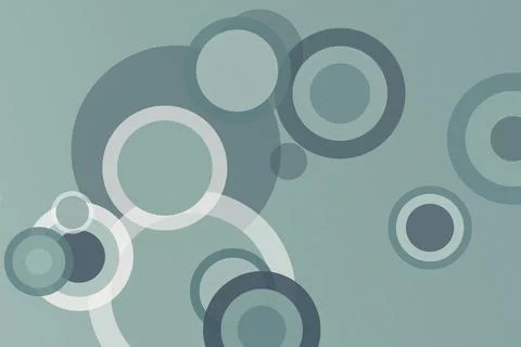 Abstract teal and gray background with layered circular rings and subtle de.. Illustrazione stock