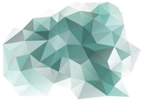 Abstract teal and grey low poly background, vector Stock Illustration