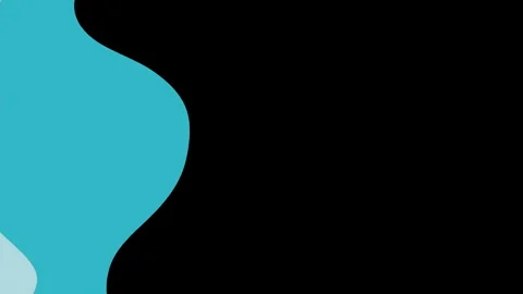 Abstract Teal and Light Blue Gradient Background with Wavy Morphing Shapes Stock Footage 309842757