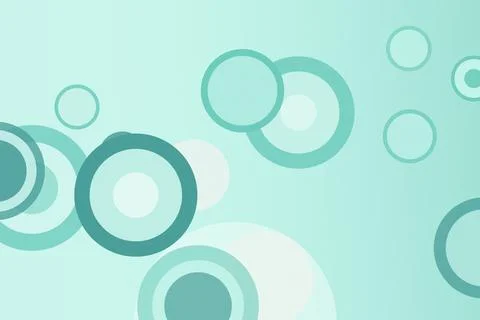 Abstract teal and mint bubble circles float across a soft background, creat.. 스톡 일러스트