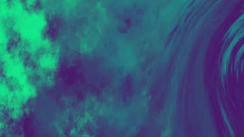 Abstract Teal and Purple Fluid Swirl with Smoky Texture Background Vídeo Stock 341003907
