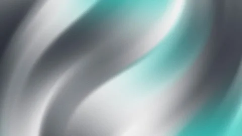 Abstract teal and silver metallic wave background smooth gradient design Stock Footage 329060047