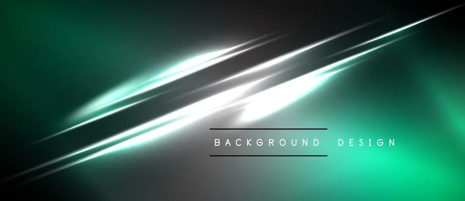 Abstract teal background features bright silver lines. Modern design evokes Stock Illustration