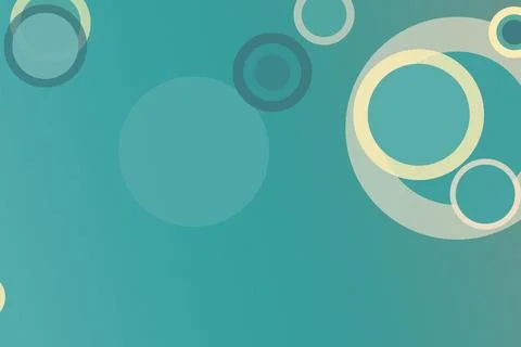 Abstract teal background with overlapping circular shapes and soft gradient.. Stock Illustration