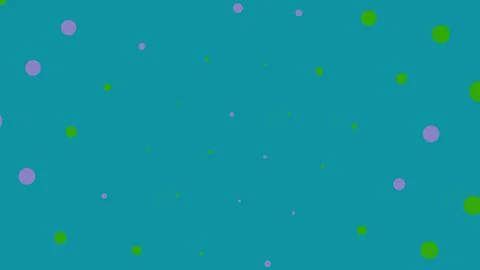 Abstract teal background with purple and green polka dots 스톡 일러스트