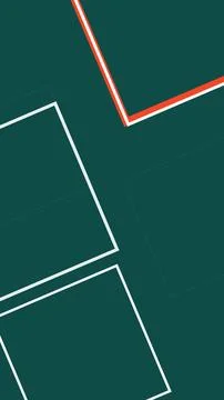 Abstract teal background shows intersecting geometric borders and a sharp r.. Stock Illustration