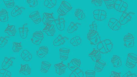 Abstract teal background with subtle floral pattern for creative designs. Illustrazione stock