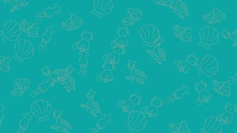 Abstract teal background with subtle, organic, flowing line patterns, creat.. Stock Illustration