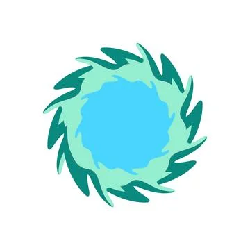 Abstract Teal Blue Vortex Graphic Illustrazione stock