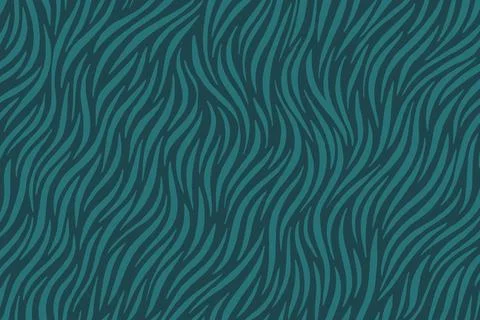Abstract teal blue wavy lines seamless pattern background 스톡 일러스트