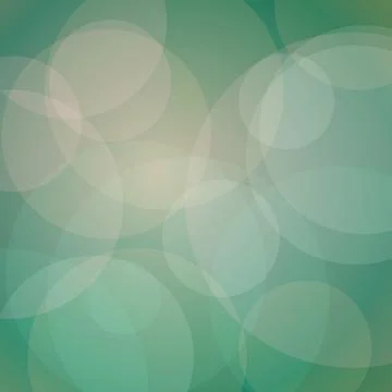 Abstract teal bokeh background featuring soft overlapping circles and glowi.. Stock Illustration