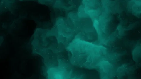 Abstract Teal Cosmic Cloud Background with Star Dust and Deep Space Texture Stock-Footage 336357132