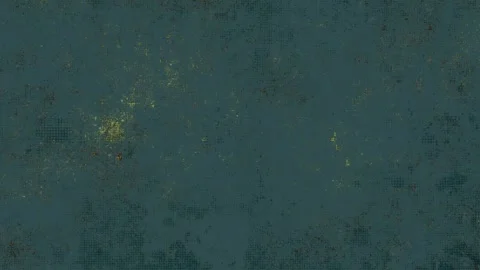 Abstract teal digital texture, golden speckles, distressed industrial pattern Stock Footage 332381147