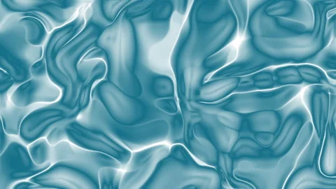 Abstract teal flowing liquid forms a swirling pattern. Stock Footage 311322886