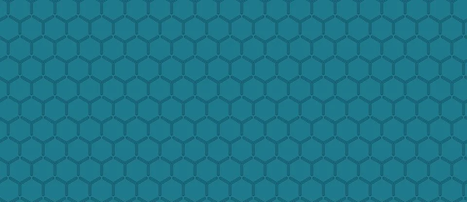 Abstract teal geometric pattern.  Stylish hexagonal grid background with repe Stock Illustration