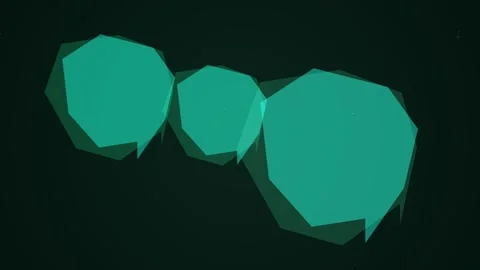 Abstract Teal Geometric Shapes Pulsing on Dark Background Motion Graphic Stock Footage 339925110