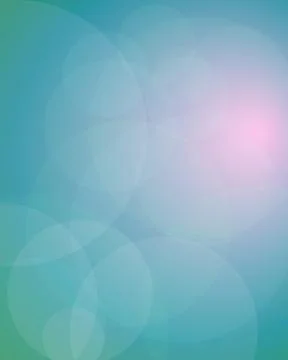 Abstract Teal Gradient Background with Soft Overlapping Translucent Circles.. Stock Illustration