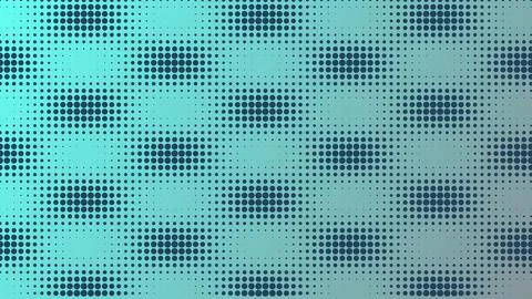 Abstract Teal Gradient Halftone Dot Pattern Background with Seamless Geomet.. Stock Illustration