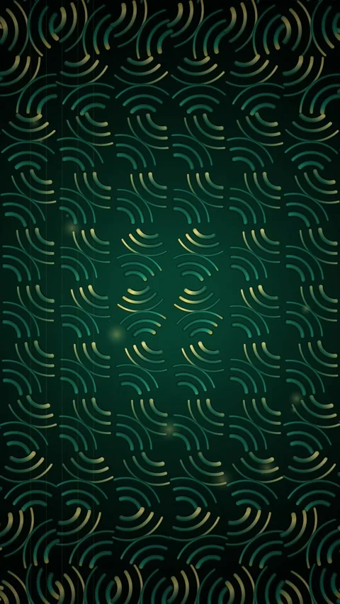 Abstract Teal Green Wave Pattern with Glowing Yellow Arcs - Motion Background Stock Footage 347695583