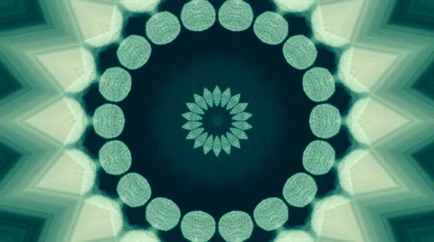 Abstract teal kaleidoscopic pattern like gas-jet. 動画素材 46875606