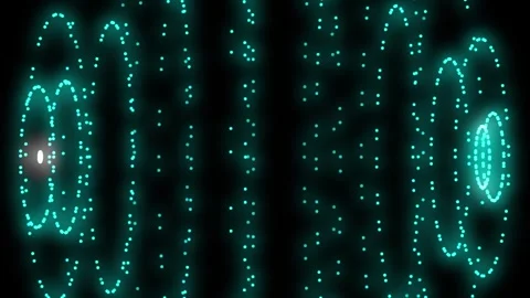 Abstract Teal Light Pattern: Digital Art Stock Footage 303746233