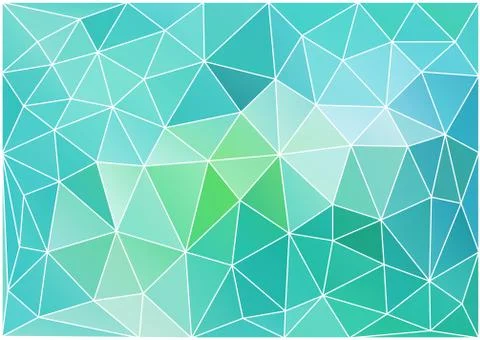 Abstract teal low poly background, vector Stock Illustration