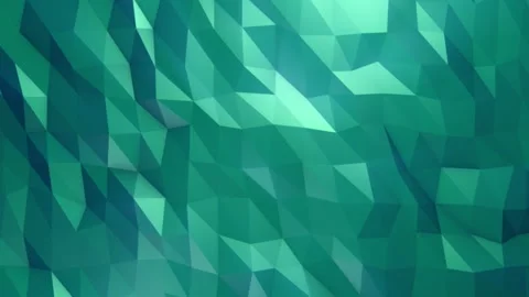 Abstract teal low poly geometric background with faceted polygon shapes Stock Footage 337131678