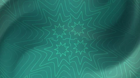 Abstract teal mandala pattern rotating in a seamless motion background Stock Footage 345466476