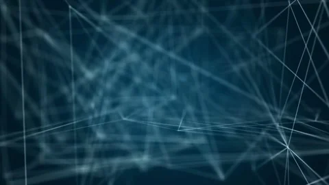 Abstract Teal Network of Interconnected Lines and Points Stock Footage 297015698