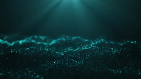 Abstract teal particle wave Stock Footage 331630806