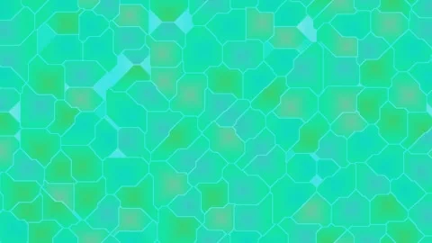 Abstract Teal Polygonal Motion Background - Shifting Geometric Cells Stock Footage 332755774