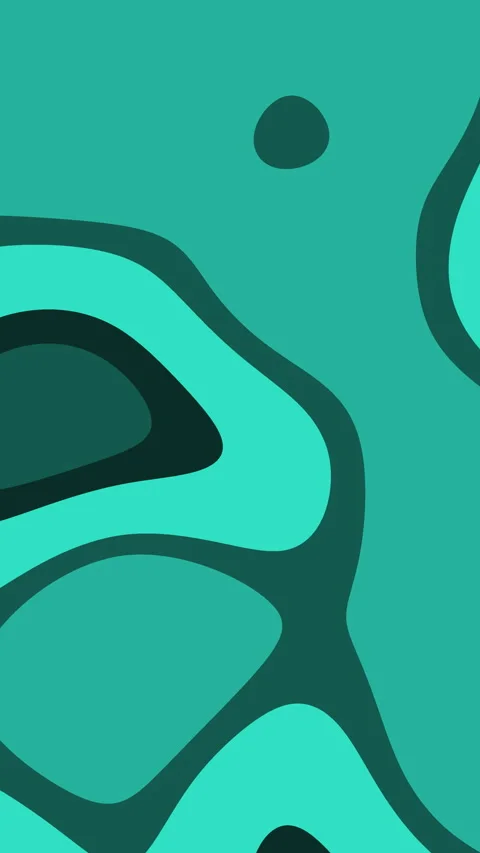 Abstract Teal Shape Flowing in Minimal Geometric Background Stock Footage 335027719
