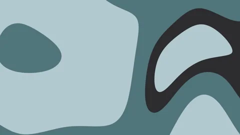 Abstract teal shapes displayed on light blue background Video stock 336952104