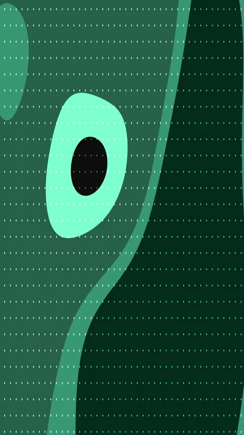 Abstract teal shapes overlay a dotted dark green background, 스톡 동영상 296701853